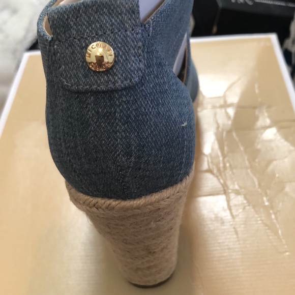 NWT MICHAEL KORS DENIM DAMITA ESPADRILLES - Picture 2 of 6